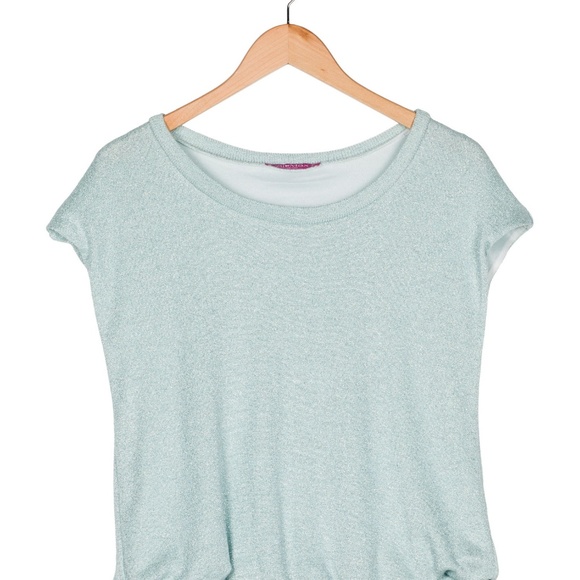 VALMAX Metallic Teal Blouson Dress (NWOT) - Picture 3 of 8